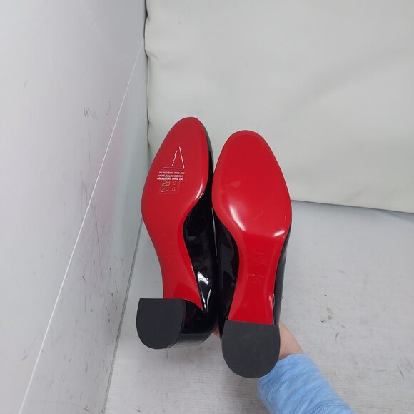 CHRISTIAN LOUBOUTIN Miss Jane Patent Black Buckle Pump Shoe - Picture 2 of 12